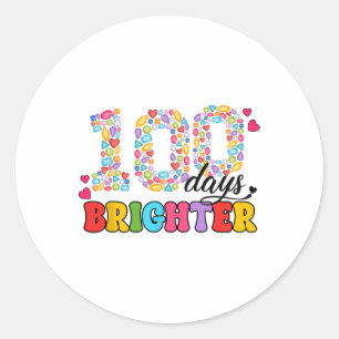 Lehrer Student 100 Tage Brighter Juwelen 100. Tag Runder Aufkleber