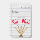 Lehrer Student Papier Klasse Bad Hall Pass Ausweis (Vorderseite)