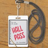 Lehrer Student Papier Klasse Bad Hall Pass Ausweis