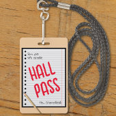 Lehrer Student Papier Klasse Bad Hall Pass Ausweis