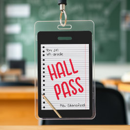 Lehrer Student Papier Klasse Bad Hall Pass Ausweis