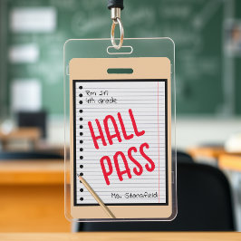 Lehrer Student Papier Klasse Bad Hall Pass Ausweis