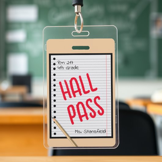 Lehrer Student Papier Klasse Bad Hall Pass Ausweis