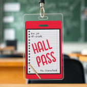 Lehrer Student Papier Klasse Bad Hall Pass Ausweis