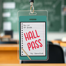 Lehrer Student Papier Klasse Bad Hall Pass Ausweis