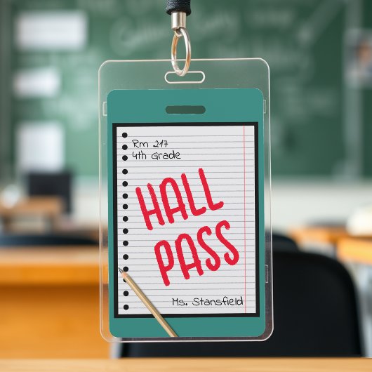 Lehrer Student Papier Klasse Bad Hall Pass Ausweis