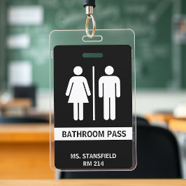 Lehrer Student Schule Restroom Bad Pass Ausweis