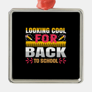 Lehrer suchen Cool nach zurück in die Schule Ornament Aus Metall