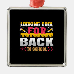 Lehrer suchen Cool nach zurück in die Schule Ornament Aus Metall