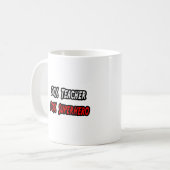 Lehrer/Superheld Kaffeetasse (Vorderseite Links)