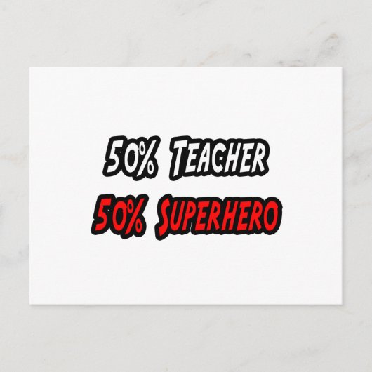 Lehrer/Superheld Postkarte (Vorderseite)