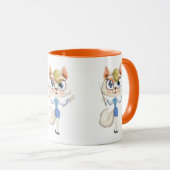 Lehrer Superhelden Hübsche Combo-Tasse Tasse (VorderseiteRechts)