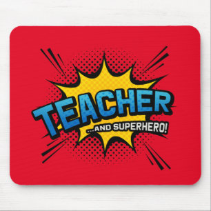 Lehrer & Superhero - Schulende Mousepad