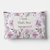 Lehrer-Superkraft Floral Zubehörtasche (Rückseite)