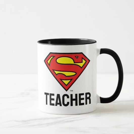 Lehrer Superman S-Shield | Superman-Logo Tasse (Rechts)