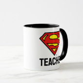 Lehrer Superman S-Shield | Superman-Logo Tasse (VorderseiteRechts)