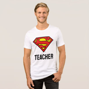 Lehrer Superman S-Shield   Superman-Logo Tri-Blend Shirt