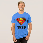 Lehrer Superman S-Shield | Superman-Logo Tri-Blend Shirt (Vorderseite voll)