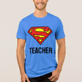 Lehrer Superman S-Shield | Superman-Logo Tri-Blend Shirt (Vorderseite)