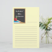 Lehrer-Tafel stationär Briefpapier (Stehend Vorderseite)