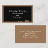 Lehrer-Tafel Visitenkarte (Vorne/Hinten)