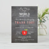 Lehrer Tag Dankbarkeit danken Ihnen Party Einladung (Stehend Vorderseite)