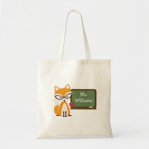 Lehrer-Tasche - Fox an der Tafel Tragetasche