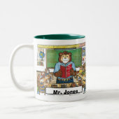 Lehrer-Tasse - personalisiert Zweifarbige Tasse (Links)