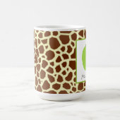 Lehrer-Tassen-Grün-Apple-Giraffen-Druck Kaffeetasse (Mittel)