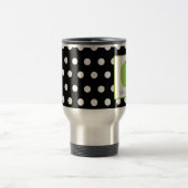 Lehrer-Tassen-Grün-Apple-Schwarzes mit weißem Reisebecher (Mittel)