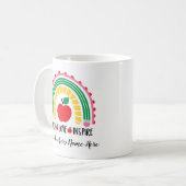 Lehrer Teach-Liebe Inspiriere anpassbare Kaffeetasse (Vorderseite Links)