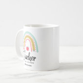 Lehrer Teach Liebe Inspirierte Rainbow Personalisi Kaffeetasse (Vorderseite Links)