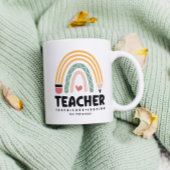 Lehrer Teach Liebe Inspirierte Rainbow Personalisi Kaffeetasse