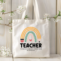 Lehrer Teach Liebe Inspirierte Rainbow Personalisi