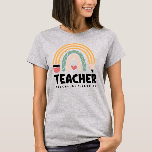 Lehrer Teach Liebe Inspirierte T - Shirt (Vorderseite)