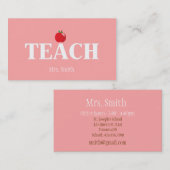 Lehrer-Telefonkarte Telefonnummerkarte (Vorne/Hinten)