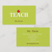 Lehrer-Telefonkarte Visitenkarte (Vorne/Hinten)