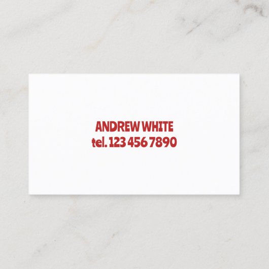 Lehrer Telefonnummerkarte (Rückseite)