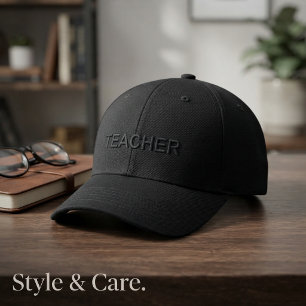 LEHRER Text Mark Clean Modern Design Bestickte Baseballkappe