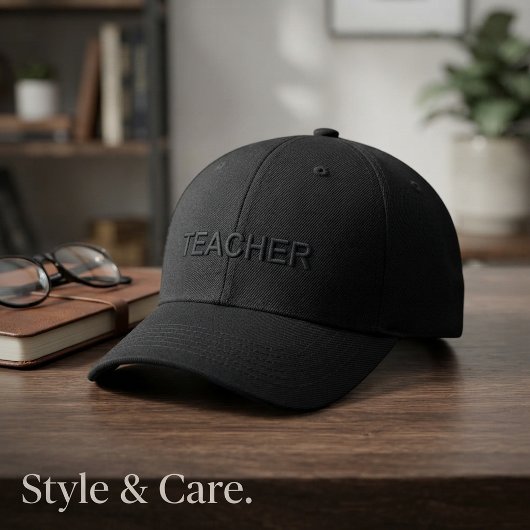 LEHRER Text Mark Clean Modern Design Bestickte Baseballkappe