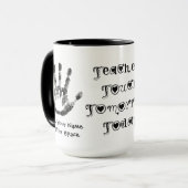 Lehrer-Touch-morgen heute - personalisierte Schale Tasse (Vorderseite Links)