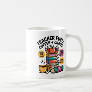Lehrer-Treibstoff-Kaffee-Chaos Lustiger Zurück-zur Kaffeetasse
