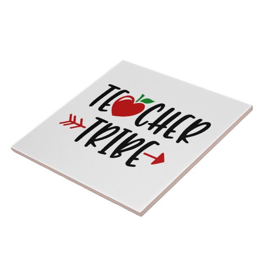 LEHRER-TRIBE-Apfel- und Pfeil-Tile Fliese (Seite)