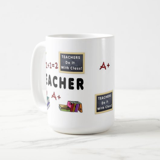 Lehrer tun es mit Klasse Kaffeetasse (Vorderseite Links)
