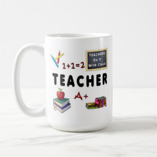 Lehrer tun es mit Klasse Kaffeetasse