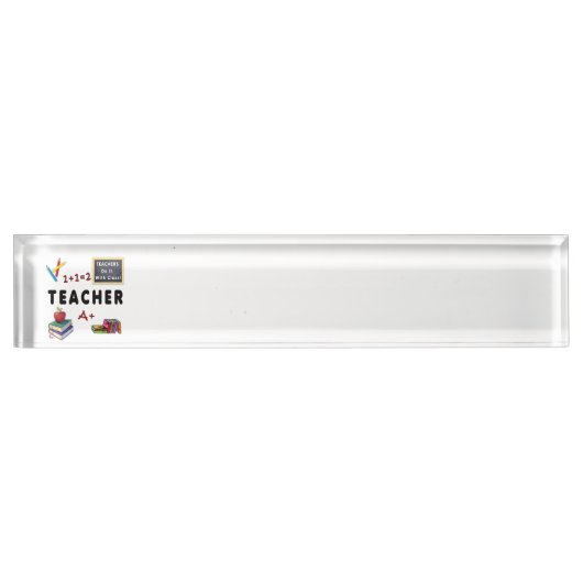 Lehrer tun es mit Klasse Namensplakette (Vorderseite)