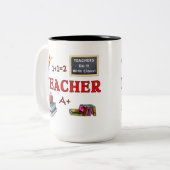 Lehrer tun es mit Klasse Zweifarbige Tasse (Vorderseite Links)