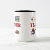 Lehrer tun es mit Klasse Zweifarbige Tasse (Mittel)