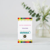 Lehrer | Tutor ,QR-Code für soziale Medien Visitenkarte (Stehend Vorderseite)