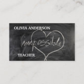 Lehrer | Tutor stoppt LERNEN NIE Visitenkarte (Vorderseite)